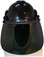 MSA V-Gard Cap Style hard hat with Pyramex Dark Green Faceshields, and Earmuff - Black - Front View Earmuffs Down