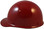 MSA Skullgard (LARGE SHELL) Cap Style Hard Hats with Ratchet Suspension - Maroon - Left Side View