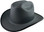 Outlaw Cowboy Hardhat with Ratchet Suspension Textured Gunmetal with Protective Edge
