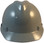 MSA V-Gard Cap Style Hard Hats with Staz-On Suspensions Gray  - Front View