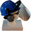 MSA V-Gard Cap Style hard hat with Clear Faceshield, Hard Hat Attachment, and Earmuff - Partway Up Position