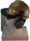 MSA V-Gard Cap Style hard hat with Clear Faceshield, Hard Hat Attachment, and Earmuff - Gold - Left Side