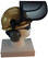 MSA V-Gard Cap Style hard hat with Smoke Mesh Faceshield, Hard Hat Attachment, and Earmuff - Gold - Up Position