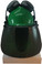 MSA V-Gard Cap Style hard hat with Dark Green Faceshield, Hard Hat Attachment, and Earmuff - Green - Front View Earmuffs Up