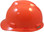 MSA Cap Style Large Jumbo Hard Hats with Fas-Trac Suspensions Hi Viz Orange  - Left Side View