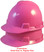 MSA Cap Style Small Hard Hats with Fas-Trac Suspensions Hot Pink - Proportions Regular Size vs Small Size