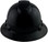 Pyramex Ridgeline Full Brim Hard Hat - Black - Front view