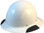 Actual Carbon Fiber Hard Hat - Full Brim White  - Oblique View