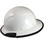 Actual Carbon Fiber Hard Hat with Protective Edge - Full Brim White  - Left View