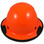 DAX Fiberglass Composite Hard Hat with Protective Edge - Full Brim High Vision Orange - Front View