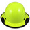 DAX Fiberglass Composite Hard Hat with Protective Edge - Full Brim High Vision Lime - Front View