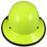 DAX Fiberglass Composite Hard Hat with Protective Edge - Full Brim High Vision Lime - Back View