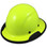 DAX Fiberglass Composite Hard Hat with Protective Edge - Full Brim High Vision Lime - Oblique View