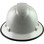 Pyramex Full Brim RIDGELINE Hard Hat Shiny White Pattern with Protective Edge - Front View 