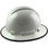 Pyramex Ridgeline Full Brim Style Hard Hat with Shiny White Graphite Pattern with Protective Edge - Left View