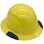 DAX Fiberglass Composite Hard Hat  Full Brim Yellow - Oblique Right