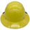 DAX Fiberglass Composite Hard Hat  Full Brim Yellow - Back