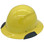 Actual Carbon Fiber Hard Hat - Full Brim Yellow - Oblique Left
