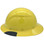 Actual Carbon Fiber Hard Hat - Full Brim Yellow - Left