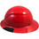 Actual Carbon Fiber Hard Hat - Full Brim High Vision Red - Left