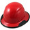 Actual Carbon Fiber Hard Hat with Protective Edge - Full Brim High Vision Red - Oblique