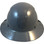 Actual Carbon Fiber Hard Hat - Full Brim Textured Medium Gray  - Back View