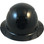 Actual Carbon Fiber Hard Hat - Full Brim Solid Black - Front