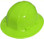 ERB Omega II Full Brim Hard Hats w/ Ratchet Hi Viz Lime 