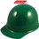 MSA Skullgard (LARGE SHELL) Cap Style Hard Hats with Ratchet Suspension - Green - Oblique View
