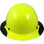 Actual Carbon Fiber Hard Hat - Full Brim Glossy Black and High Vision Lime - Front View