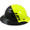 Actual Carbon Fiber Hard Hat - Full Brim Glossy Black and High Vision Lime - Right View