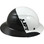 Actual Carbon Fiber Hard Hat - Full Brim Glossy Black and White - Right View