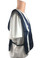 Soft Mesh Navy Blue Vests with Silver Stripes - Side View