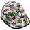 Zoom Bam Boom Style Hydro Dipped Hard Hats - with edge Oblique Left