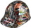 80's Design Style Hydro Dipped Hard Hats - Oblique View