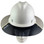 MSA Full Brim V-Guard Hard Hat with Sun Shield - White