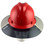 MSA Full Brim V-Guard Hard Hat with Sun Shield - Red