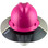 MSA Full Brim V-Guard Hard Hat with Sun Shield - Pink