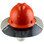 MSA Full Brim V-Guard Hard Hat with Sun Shield - Orange