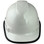 Pyramex Ridgeline Full Brim Style Hard Hat with White Graphite Pattern with Protective Edge - Front