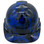 Blue Flames Design Cap Style Hydro Dipped Hard Hats - Front