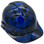 Blue Flames Design Cap Style Hydro Dipped Hard Hats - Oblique Right