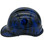 Blue Flames Design Cap Style Hydro Dipped Hard Hats - Edge Left