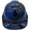 Blue Flames Design Cap Style Hydro Dipped Hard Hats - Edge Front