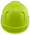Pyramex Ridgeline VENTED Cap Style Hard Hats Hi-Viz Lime - Back