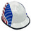 MSA USA Freedom Series Hard Hat with Dual American Flag on Both Sides Staz On - Edge Oblique Right