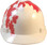 MSA Freedom Series Hard Hat with White Shell, Canadian Flag - Staz On Suspension - Front View