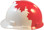 MSA Freedom Series Hard Hat with White Shell, Canadian Flag - Staz On Suspension - Left Side View