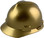 MSA V-Gard Cap Style Metallic Gold Hard Hats with One Touch Suspension  - Oblique View