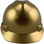 MSA V-Gard Cap Style Metallic Gold Hard Hats with One Touch Suspension  - Front View